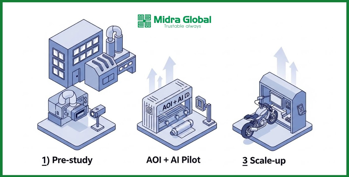 Triển khai AOI+AI Tự động hóa QC nhà máy
